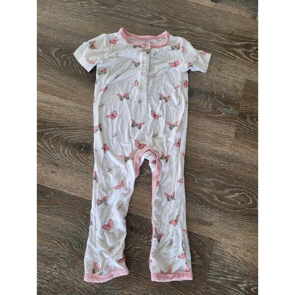 Kyte Baby Girl Pink Butterfly Bamboo One Piece Short sleeve size 12-18 months #8 - Picture 1 of 5